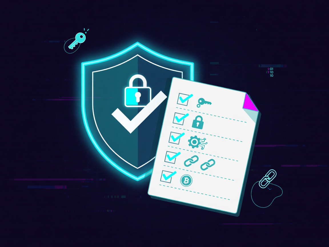 API key and wallet security checklist illustration