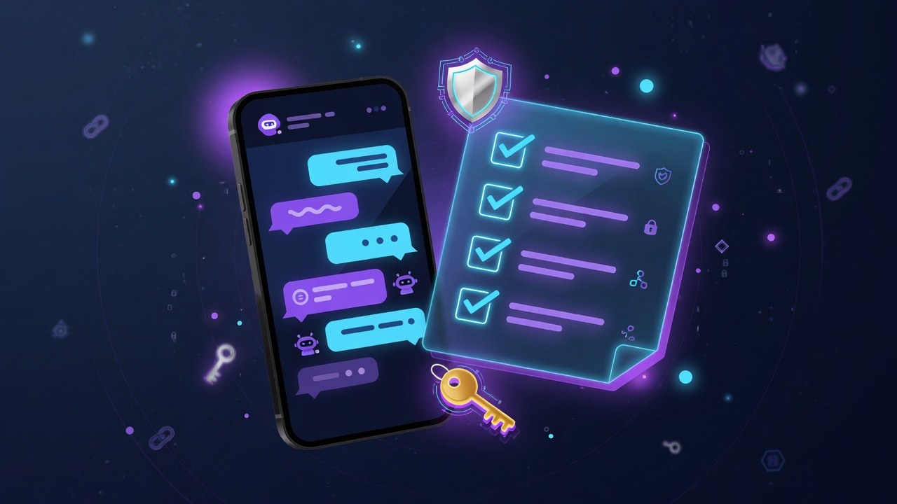 Smartphone checklist illustration for setting up a Telegram trading bot