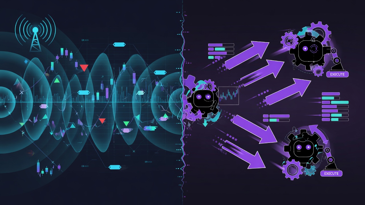 Illustration comparing signal bots and automated trading bots