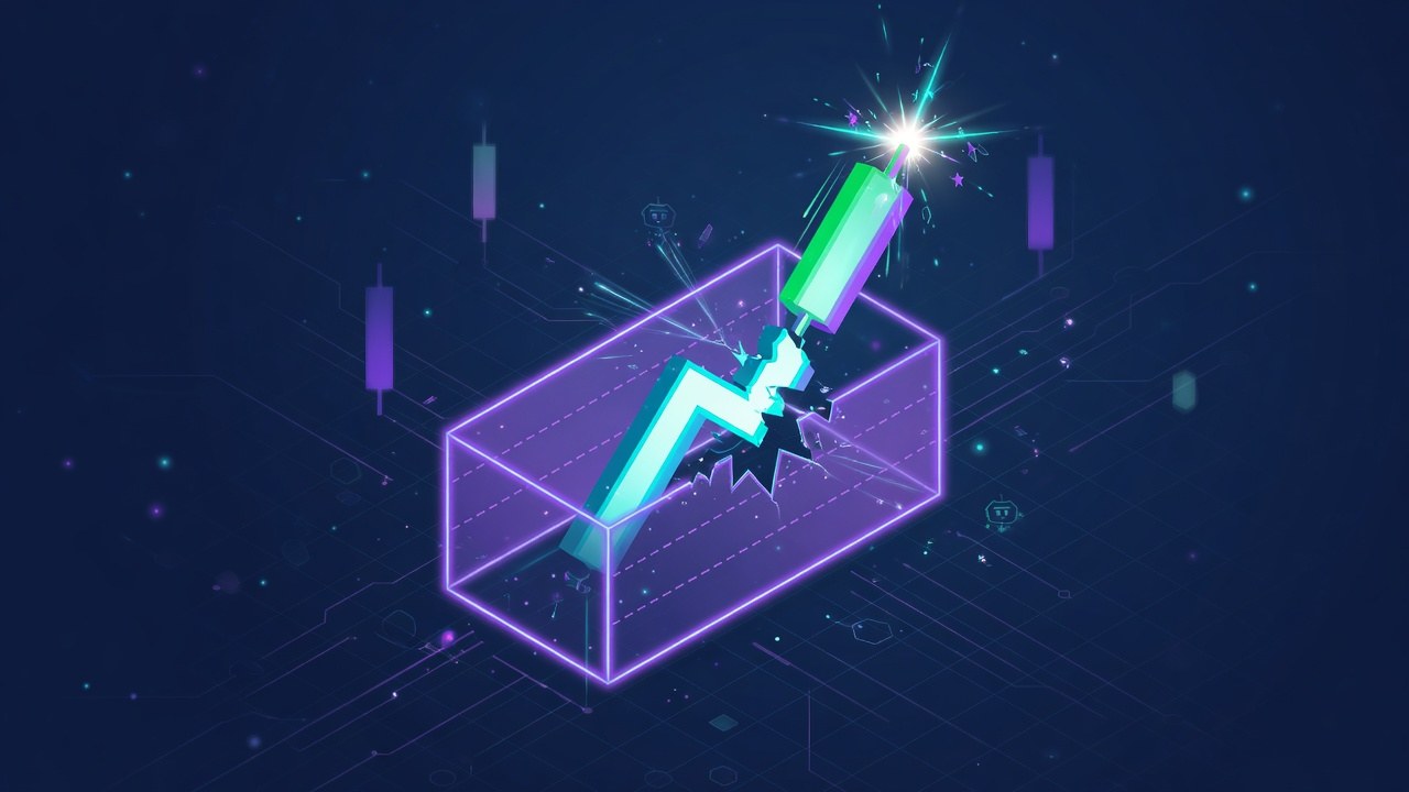 Price breaking a range box with alert motif