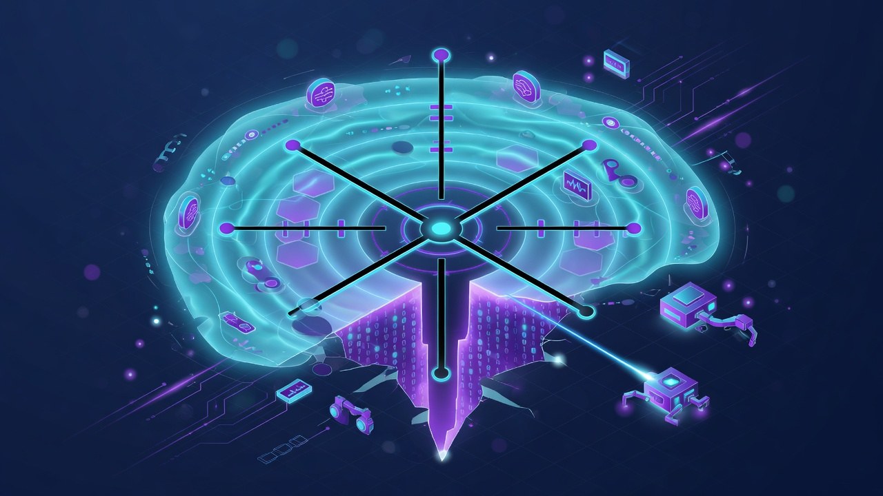 Liquidity pool waves with sniper crosshair abstract